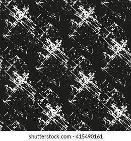 Seamless grunge pattern with brush strokes. Hand painted background.