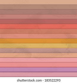 Seamless grunge pattern of colored horizontal stripes in pastel orange and purple tones