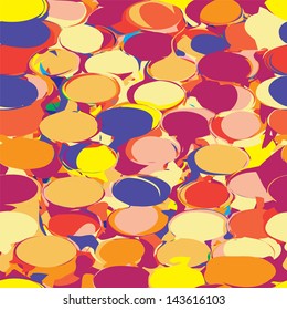 Seamless grunge pattern with colorful oval elements