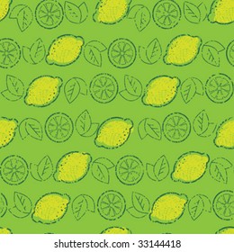 Seamless grunge pattern from lemons (From my big "Seamless collection")