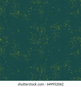 Seamless grunge pattern with small scratches, drops, dots, dust, fading. Urban design. Vector illustration. Green color