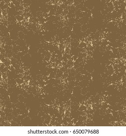 Seamless grunge pattern with small scratches, drops, dots, dust, fading. Urban design. Vector illustration. Brown color