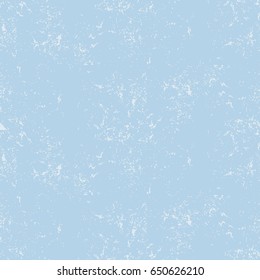 Seamless grunge pattern with small scratches, drops, dots, dust, fading. Urban design. Vector illustration.Blue and white color