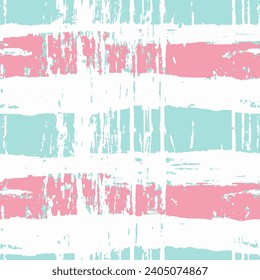 Seamless Grunge Pink Distressed Dirty Illustration Pattern. Yellow Repeated Overlay Shape Paper, Seamless Scratches. Hippie Grunge Endless Summer Rough Chalk Effect. 