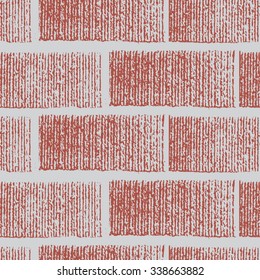 Seamless grunge red brick wall. Vector illustration. 