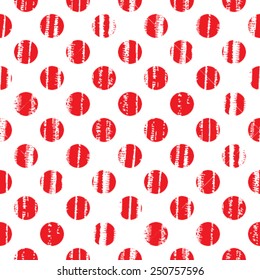 Seamless grunge red dot illustration background