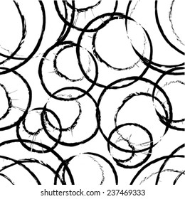 Seamless grunge ring bubble illustration background