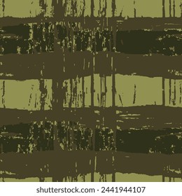 Seamless Grunge Rust Overlay Brushed Splatter Template. Camouflage Seamless Dry Damaged Brush, Seamless Print. Desert Grunge Endless Distressed Aged Paint Effect. 