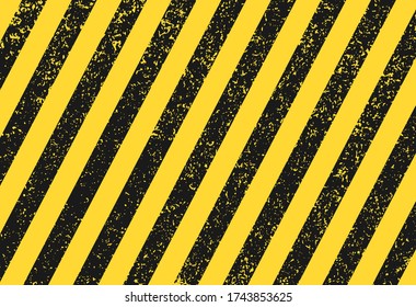 Seamless grunge security yellow black diagonal stripes. Safety danger signs.Warn Caution symbol. Isolated on white background.	
