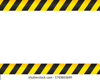 Seamless grunge security yellow black diagonal stripes. Safety danger signs.Warn Caution symbol. Isolated on white background.	
