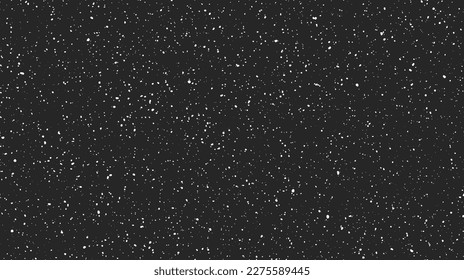 Seamless grunge speckle texture. Random grain background. Grungy splash repeated effect. Dirty overlay repeating pattern. Black and white splattered particles, splashes, drops wallpaper. Vector 