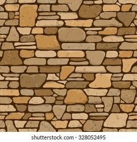 Seamless Grunge Stone Brick Wall Texture. Vector Illustration.