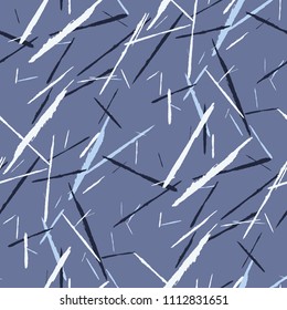 Seamless Grunge Stripes.
 Abstract Scratched Texture with Brush Strokes. Scribbled Grunge Rapport for Chintz, Calico, Linen. Rustic Vector Background with Stripes