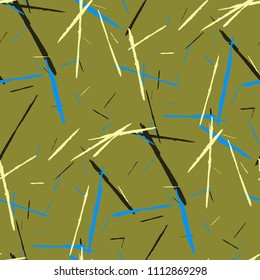 Seamless Grunge Stripes.
 Abstract Scratched Texture with Brush Strokes. Scribbled Grunge Rapport for Cloth, Cotton, Curtains. Trendy Vector Background