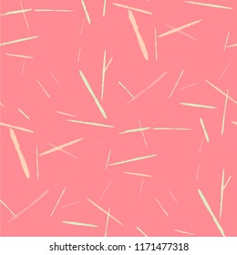 Seamless Grunge Stripes. Abstract Scratched Texture with Dry Brush Strokes. Scribbled Grunge Pattern for Cloth, Cotton, Curtains. Retro Vector Background with Stripes