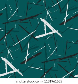 Seamless Grunge Stripes. Abstract Scratched Texture with Dry Brush Strokes. Scribbled Grunge Pattern for Chintz, Calico, Linen. Rustic Vector Background