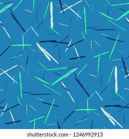 Seamless Grunge Stripes. Abstract Scratched Texture with Brush Strokes. Scribbled Grunge Rapport for Tablecloth, Shirt, Dress. Trendy Vector Background with Stripes