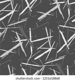 Seamless Grunge Stripes. Abstract Scratched Texture with Brush Strokes. Scribbled Grunge Pattern for Cloth, Shirt, Dress. Retro Vector Background with Stripes