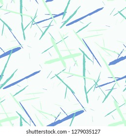 Seamless Grunge Stripes. Abstract Scratched Texture with Brush Strokes. Scribbled Grunge Pattern for Cloth, Shirt, Dress. Retro Vector Background with Stripes