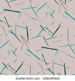 Seamless Grunge Stripes. Abstract Scratched Texture with Brush Strokes. Scribbled Grunge Pattern for Tablecloth, Wallpaper, Linen. Retro Vector Background with Stripes