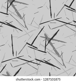 Seamless Grunge Stripes. Abstract Scratched Texture with Dry Brush Strokes. Scribbled Grunge Rapport for Tablecloth, Wallpaper, Linen. Rustic Vector Background