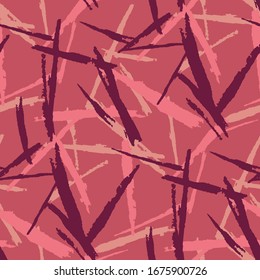 Tiras Grunge sin Pañuelas. Textura abstracta con trazos horizontales, verticales y diagonales de pincel. Grunge Rapport con grillos para Chintz, Cortina, Papel. Fondo de vectores de moda con rayas
