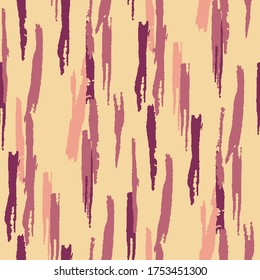 Nahtlose Grunge Streifen. Abstrakte Textur mit Horizontal trockenen Pinselstriche Scribbled Grunge Rapport for Cotton, Print, Calico. Trendy-Vektorhintergrund mit Streifen
