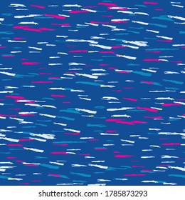 Nahtlose Grunge Streifen. Abstrakte Textur mit Horizontal trockenen Pinselstriche Schraffierte Grunge Motif für Chintz, Vorhang, Papier. Retro-Vektorhintergrund
