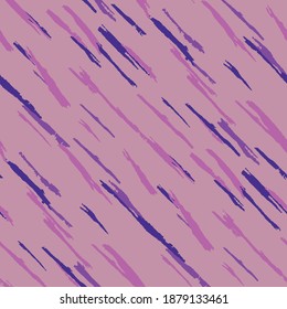 Seamless Grunge Stripes. Abstract Texture with Horizontal Dry Brush Strokes Scribbled Grunge Pattern for Dress, Curtain, Paper. Trendy Vector Background with Stripes