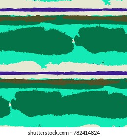 Seamless Grunge Stripes. Abstract Texture with Horizontal Dry Brush Srokes.  Scribbled Grunge Rapport for Textile, Fabric, Wallpaper. Rustic Vector Background.