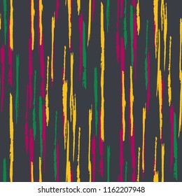 Seamless Grunge Stripes Background. Modern Scribbled Grunge Motif for Wallpaper, Fabric, Textile. Abstract Color Background with Scribbled Stripes. Vector Texture for your Design.