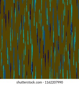Seamless Grunge Stripes Background. Modern Scribbled Grunge Pattern for Chintz, Linen, Wallpaper. Abstract Color Background with Scribbled Stripes. Vector Texture for your Design.