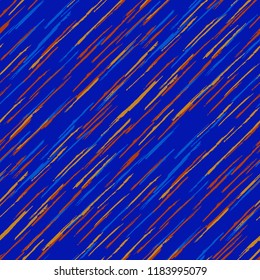 Seamless Grunge Stripes Background. Modern Scribbled Grunge Pattern for Print, Cloth, Fabric. Abstract Color Background with Scribbled Stripes. Vector Texture for your Design.