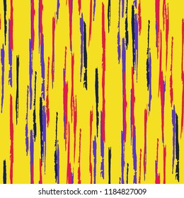 Seamless Grunge Stripes Background. Modern Scribbled Grunge Rapport for Wallpaper, Cotton, Textile. Abstract Color Background with Scribbled Stripes. Vector Texture for your Design.