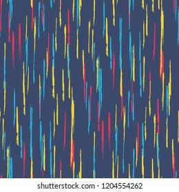 Seamless Grunge Stripes Background. Modern Scribbled Grunge Rapport for Chintz, Linen, Wallpaper. Abstract Color Background with Scribbled Stripes. Vector Texture for your Design.