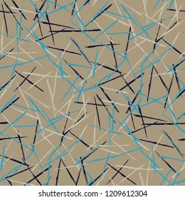 Seamless Grunge Stripes Background. Modern Scribbled Grunge Pattern for Wallpaper, Cotton, Textile. Abstract Color Background with Scribbled Stripes. Vector Texture for your Design.