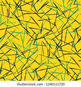Seamless Grunge Stripes Background. Modern Scribbled Grunge Rapport for Cotton, Calico, Textile. Abstract Color Background with Scribbled Stripes. Vector Texture for your Design.