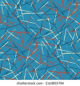 Seamless Grunge Stripes Background. Retro Scribbled Grunge Motif for Print, Cloth, Textile. Abstract Color Background with Scribbled Stripes. Vector Texture for your Design.