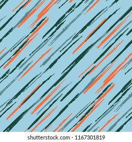 Seamless Grunge Stripes Background. Retro Scribbled Grunge Pattern for Wallpaper, Print, Textile. Abstract Color Background with Scribbled Stripes. Vector Texture for your Design.