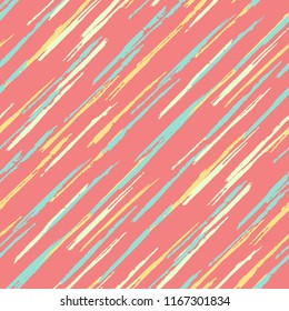 Seamless Grunge Stripes Background. Retro Scribbled Grunge Motif for Wallpaper, Fabric, Print. Abstract Color Background with Scribbled Stripes. Vector Texture for your Design.