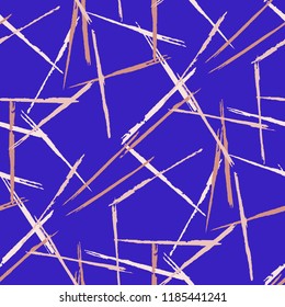 Seamless Grunge Stripes Background. Retro Scribbled Grunge Motif for Linen, Paper, Tablecloth. Abstract Color Background with Scribbled Stripes. Vector Texture for your Design.