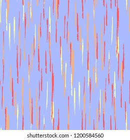 Seamless Grunge Stripes Background. Retro Scribbled Grunge Motif for Dress, Paper, Tablecloth. Abstract Color Background with Scribbled Stripes. Vector Texture for your Design.