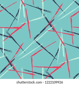 Seamless Grunge Stripes Background. Retro Scribbled Grunge Rapport for Wallpaper, Fabric, Textile. Abstract Color Background with Scribbled Stripes. Vector Texture for your Design.