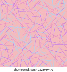 Seamless Grunge Stripes Background. Retro Scribbled Grunge Pattern for Chintz, Linen, Paper. Abstract Color Background with Scribbled Stripes. Vector Texture for your Design.