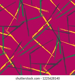 Seamless Grunge Stripes Background. Retro Scribbled Grunge Motif for Linen, Paper, Tablecloth. Abstract Color Background with Scribbled Stripes. Vector Texture for your Design.