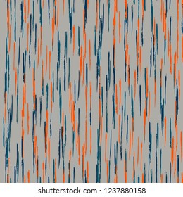 Seamless Grunge Stripes Background. Retro Scribbled Grunge Pattern for Calico, Print, Textile. Abstract Color Background with Scribbled Stripes. Vector Texture for your Design.