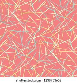Seamless Grunge Stripes Background. Retro Scribbled Grunge Rapport for Dress, Curtain, Paper. Abstract Color Background with Scribbled Stripes. Vector Texture for your Design.