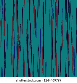 Seamless Grunge Stripes Background. Retro Scribbled Grunge Pattern for Dress, Curtain, Paper. Abstract Color Background with Scribbled Stripes. Vector Texture for your Design.