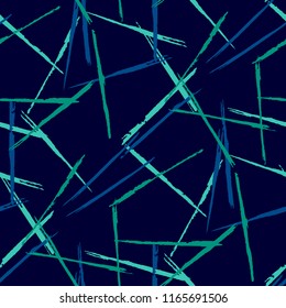Seamless Grunge Stripes Background. Trendy Scribbled Grunge Pattern for Chintz, Curtain, Paper. Abstract Color Background with Scribbled Stripes. Vector Texture for your Design.