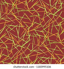 Seamless Grunge Stripes Background. Trendy Scribbled Grunge Motif for Wallpaper, Cotton, Textile. Abstract Color Background with Scribbled Stripes. Vector Texture for your Design.